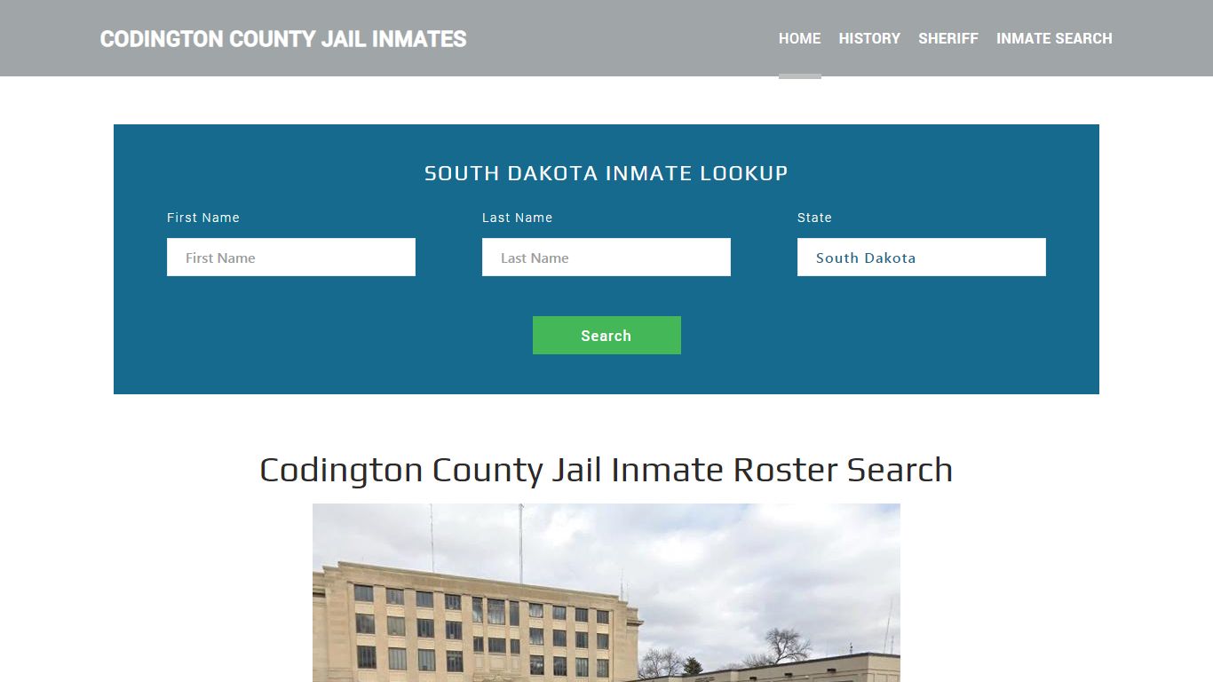 Codington County Jail Inmate Roster Lookup, Watertown, SD